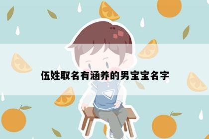 伍姓取名有涵养的男宝宝名字