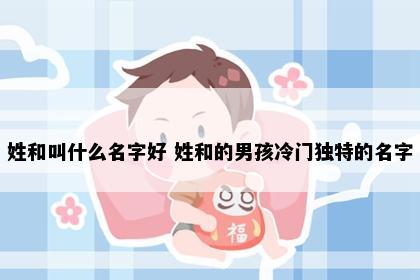 姓和叫什么名字好 姓和的男孩冷门独特的名字
