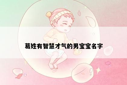 葛姓有智慧才气的男宝宝名字