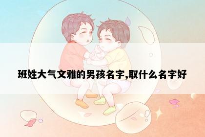 班姓大气文雅的男孩名字,取什么名字好